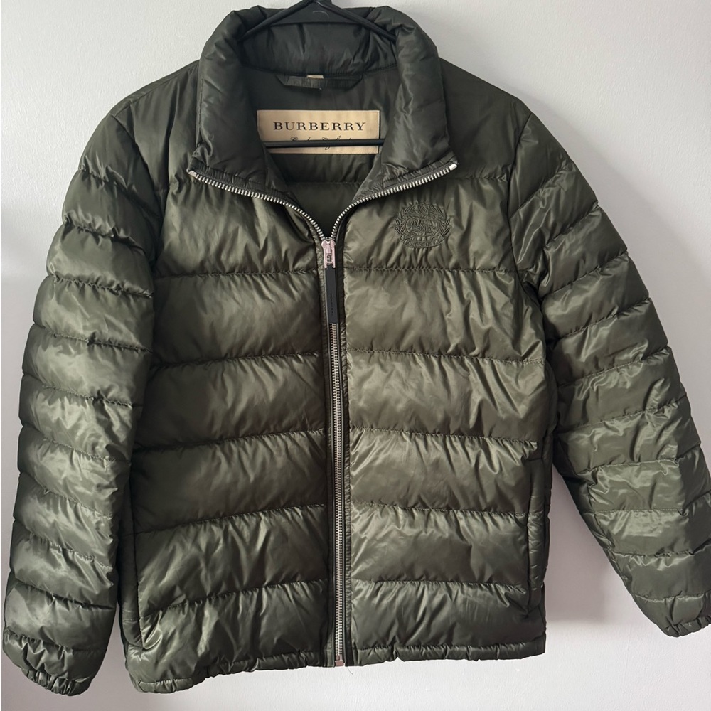 Burberry London coat puffer military kahki Puffer Down Mineral Small
